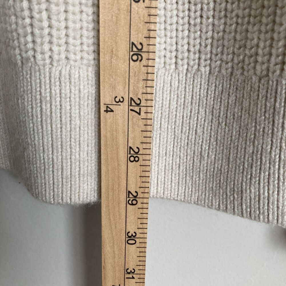 QUINCE Australian Merino Wool Half Zip Sweater LARGE Men Ivory Bone Long Sleeve - Picture 9 of 10